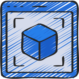 cubo 3d icono