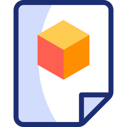 archivo 3d icono