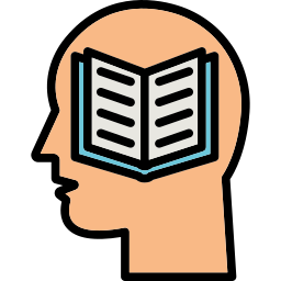 Brain book icon