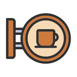 café, señal icono