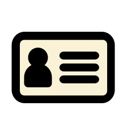 tarjeta de visita icono