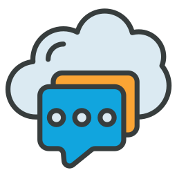 Cloud communication icon