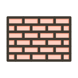 muro di mattoni icona