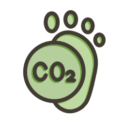 huella de carbono icono
