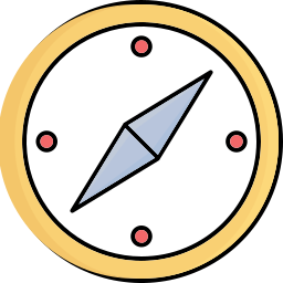 Compass arrows icon