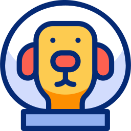 Space dog icon