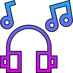 muziek koptelefoon icoon