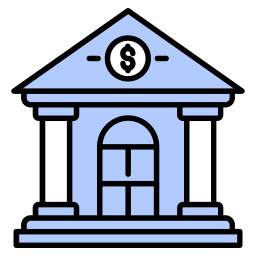 Bank building icon