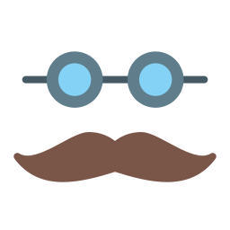 Glasses and mustache icon