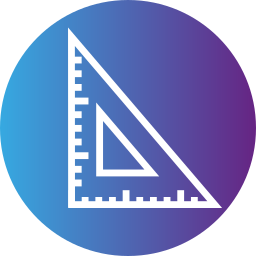 righello triangolare icona