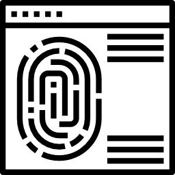 huella dactilar icono