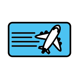 Flight ticket icon