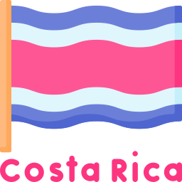 코스타리카 깃발을 흔들며 icon