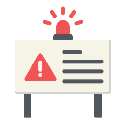 Warning sign icon