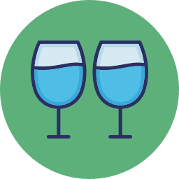 Wine glasses icon