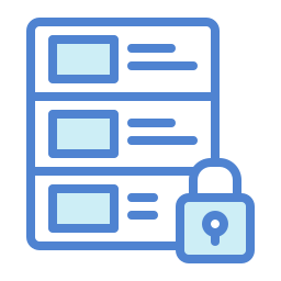 seguridad de datos icono