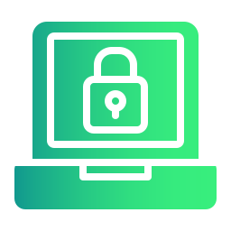 Laptop security icon
