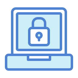 Laptop security icon