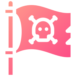 bandera pirata icono