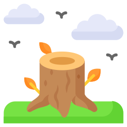 tocón de árbol icono