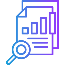 investigación de datos icono