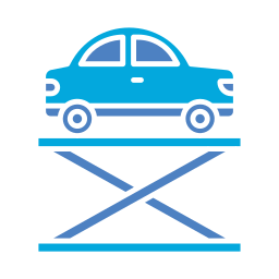 Hydraulic car icon