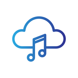 Music cloud icon