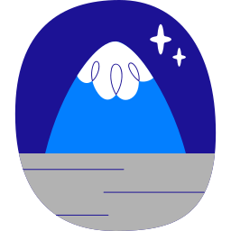 Snow mountain icon