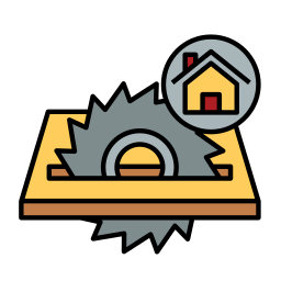 Saw machine icon