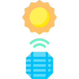 Solar cell light sensor icon