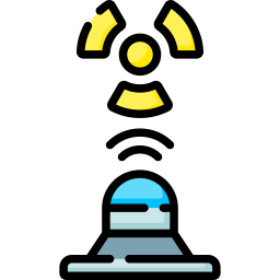 sensor de radiación icono