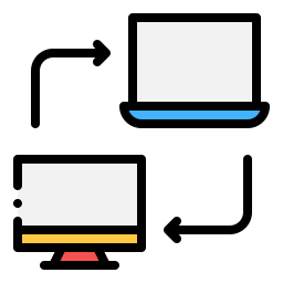 transferencia de datos icono