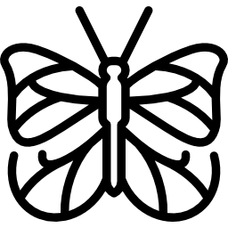 mariposa tigre común icono