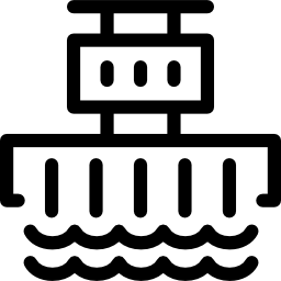 estación de energía hidroeléctrica icono