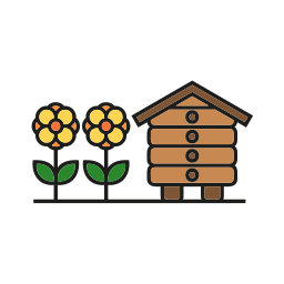 pudełko z pszczołami ikona