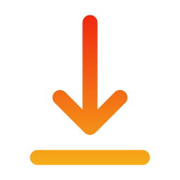 parte inferior de la flecha icono