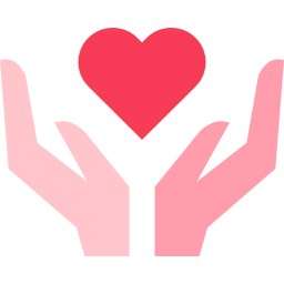 Hands heart icon