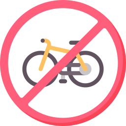 geen fietsen icoon