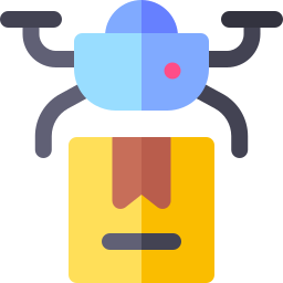 Drone delivery icon