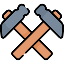 Crossed hammers icon
