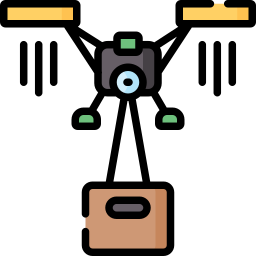 Drone delivery icon