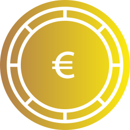 moneta in euro icona
