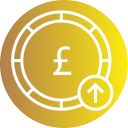 moneta da una sterlina icona