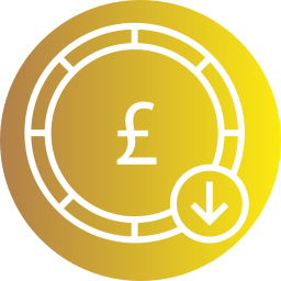 moneda de libra icono