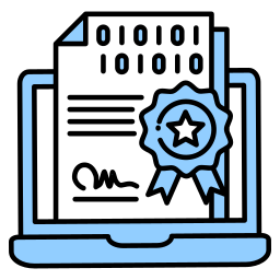 Digital certificate icon