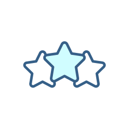 drie sterren icoon