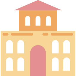 Здание школы иконка