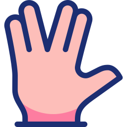 Vulcan salute icon