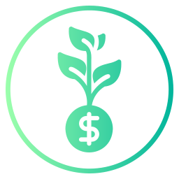 Money growth icon