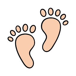 stopy dziecka ikona